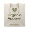 Ekologiczne upominki organic cottonel organiczna bawełniana torba 105 gr 100% beżowej ekologicznej bawełny z widokiem reklamowym 1