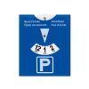 Automóvil parkcard tarjeta de aparcamiento de pvc de plástico azul con impresión vista 1