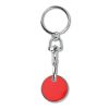Porte-clés avec pièce de monnaie en zinc rouge vue 1