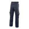 Pantalons de treball multibutxaques amb reforç de teixit negre amb impressió vista 1