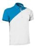 Techniczne sportowe koszulki polo valento ace białe tropikalne niebieskie widok 1