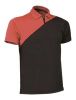 Techniczne sportowe koszulki polo valento ace czarne pomarańczowe fluorescencyjne 1