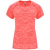 T shirts sport roly austin woman polyester corail fluo chiné imprimé image 1